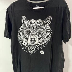 Black Graphic Bear T-Shirt